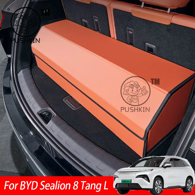 

Для BYD Sealion 8 Tang L 2025 2026 ящик для хранения багажника автомобиля задний хвостовой ящик грузовой органайзер аксессуары для интерьера