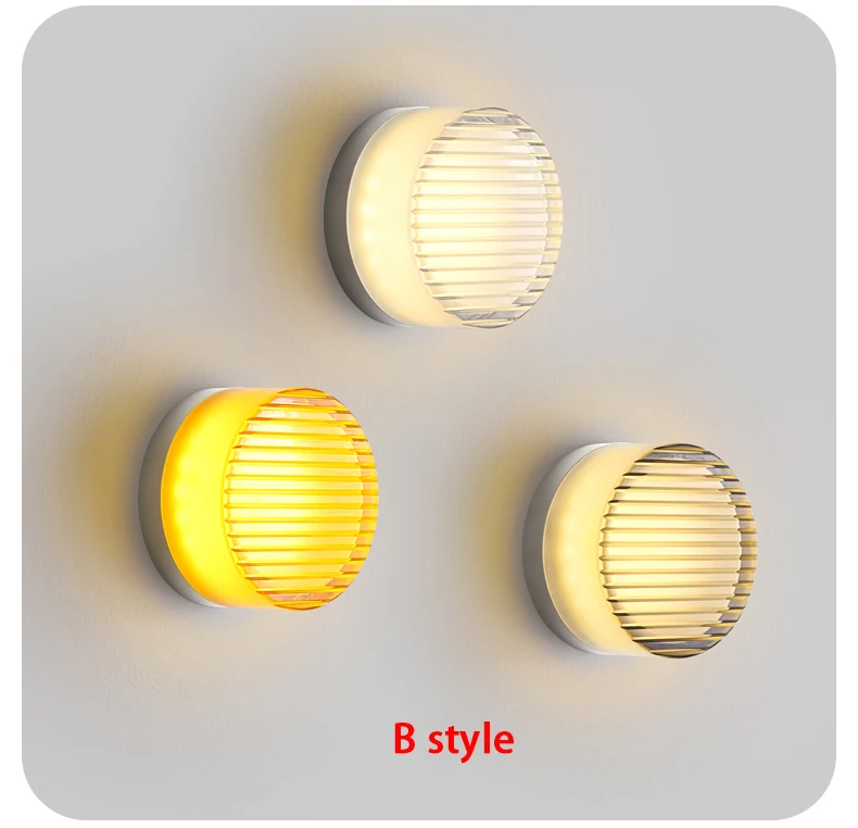 Nordic Simple Acrylic Wall Light Bedroom Bed Wall Light Atmosphere Light Corridor Balcony Ceiling Light Waterproof Wall Light