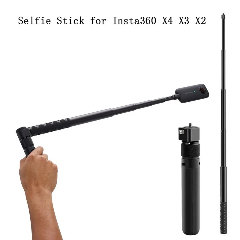 Extended Bundle Handle for Insta360 X4 X3 X2 GoPro 12 11 10 9 DJI Action 4 3 SJCAM Camera Bullet Time Invisible Selfie Stick