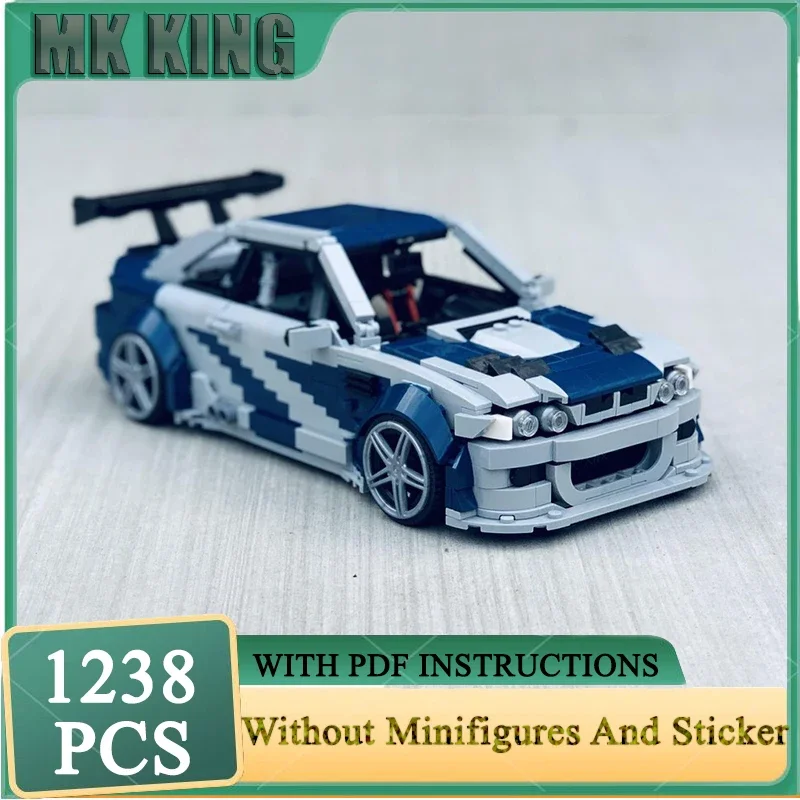 Moc Building Bricks E46 City Cars ModelChampion Speed Cars Technology Modular Super Sports Blocks Gifts Toys DIY Sets Assembly