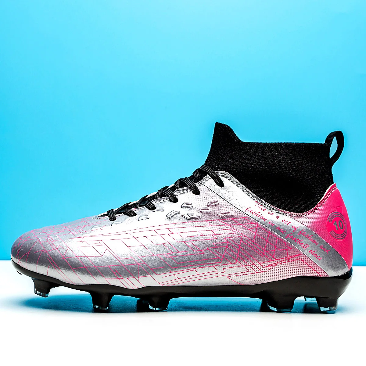 

2025 Summer New Baseball Sneakers High Top Baseball Training Shoes Non Slip Spiked Softball Shoes Comfortable Outdoor Sneakers