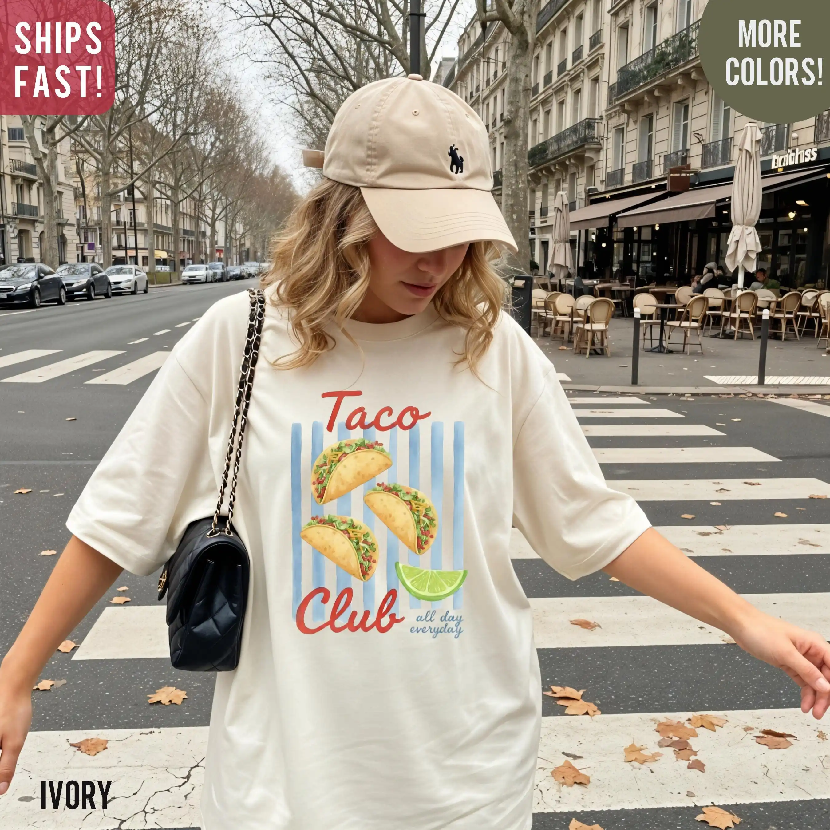 Taco Tee Preppy Summer T Shirt Vintage Foodie Tee Taco Tuesday Mexican Food Shirt Margarita Tee Taco Lover Cinco De Mayo T-shirt