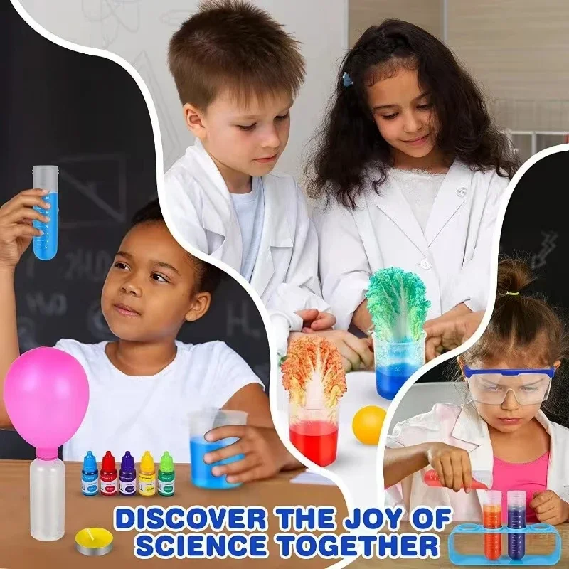 English version Kids Science Laboratory Montessori Toys Chemical Experiments Kits Children Educational Science popularization