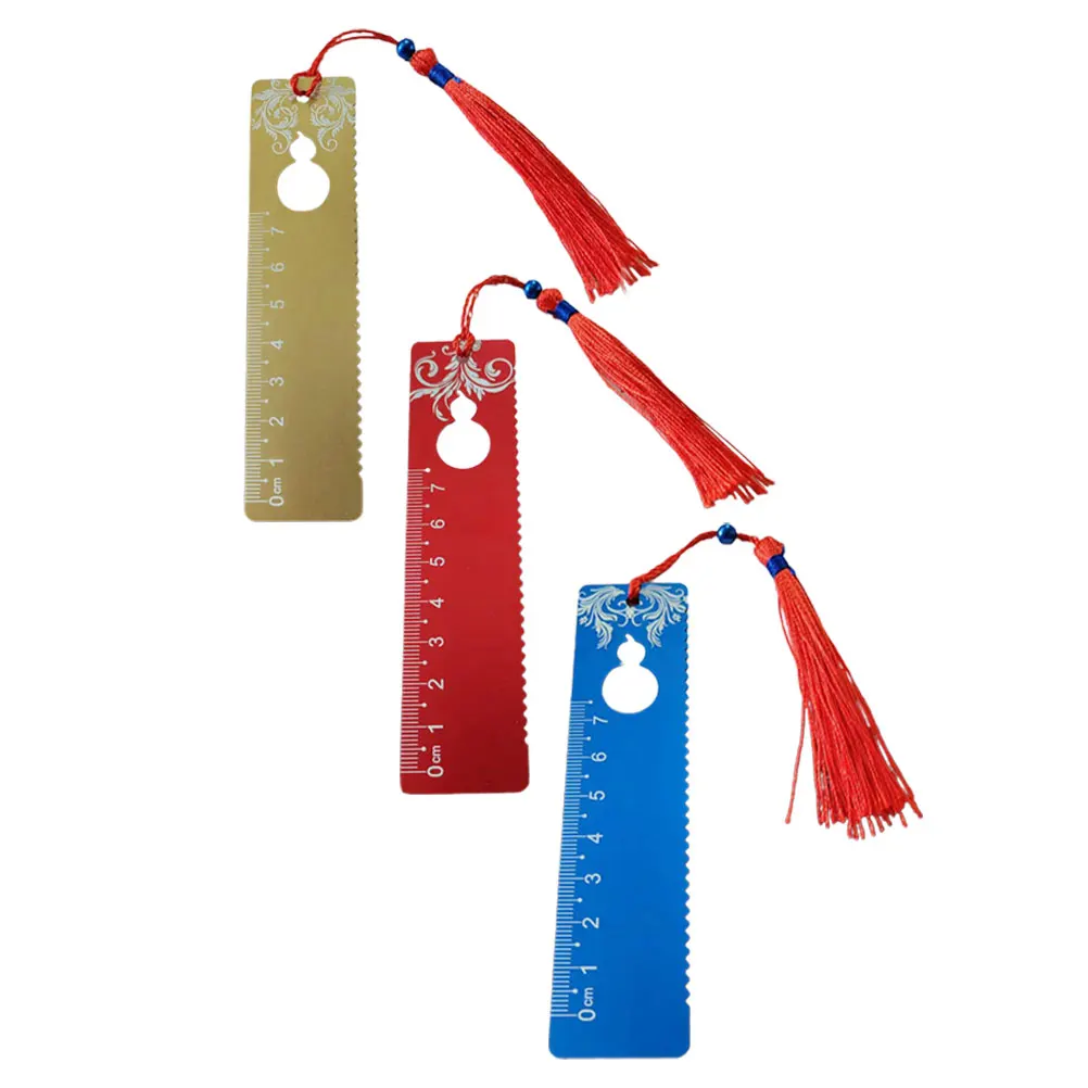 3 قطع علامات مسطرة مرجعية بشرابة لقراءة علامات سبائك الألومنيوم الصيفية للنساء