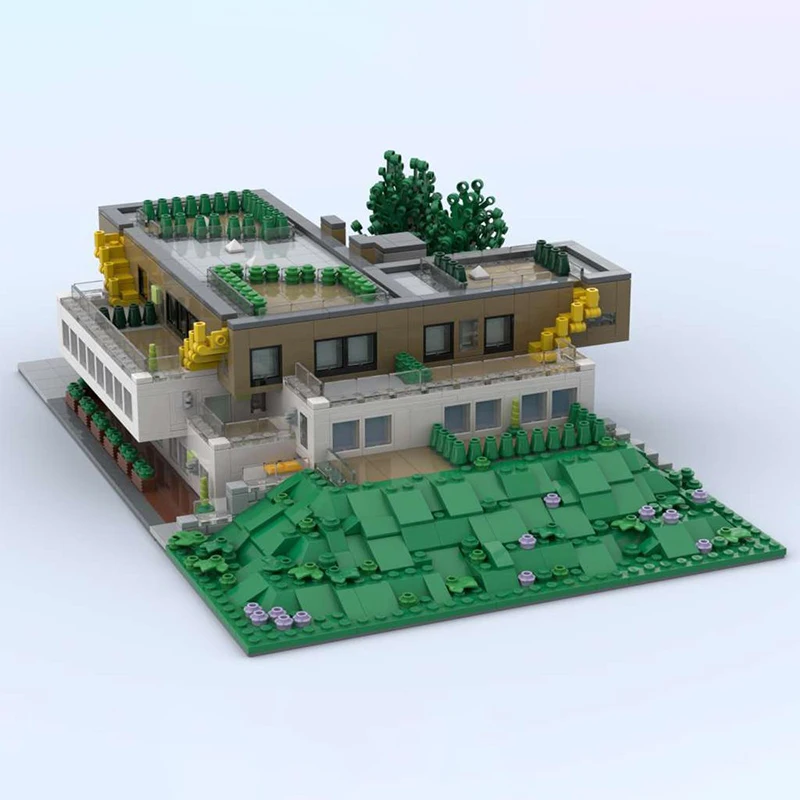 Juego de bloques de construcción modelo Wernersholm Apartments – 2089 piezas de arquitectura nórdica moderna con 15 apartamentos