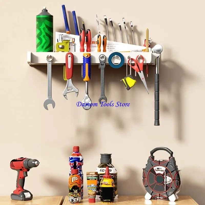 57BE Screwdriver Wall Mounted Pliers Holder Screwdriver Stand Space Saving Wrench Rack For Workshop Garage Home