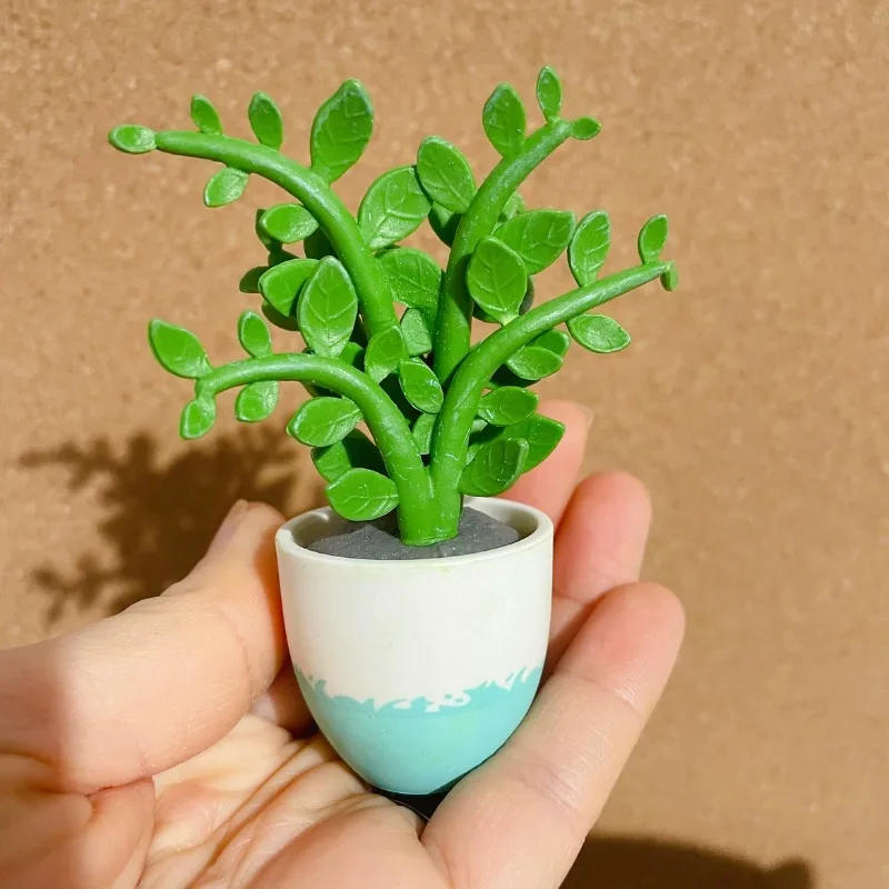 

Bulk potted green plant ornaments play house toy accessories American girls eat and play.