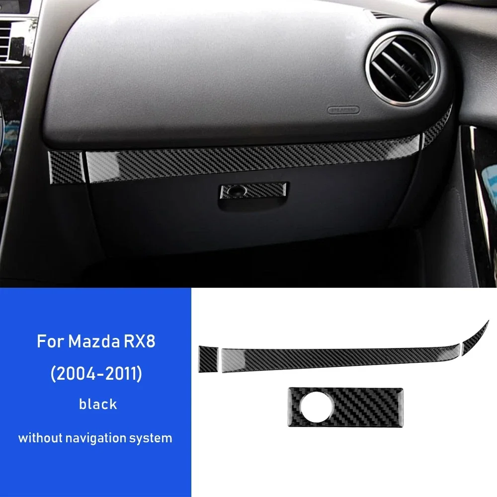 Carbon Fiber for Mazda RX8 2004 2005 2006 2007 2008 2009 2010 2011 Accessories Interior Trim Co-Pilot Glove Box Handle Sticker