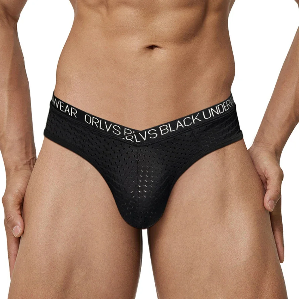 

Breathable Briefs Low Waist Pouch Panties Night Sleep Breathable Elasticity High Stretch Low Waist Solid Color