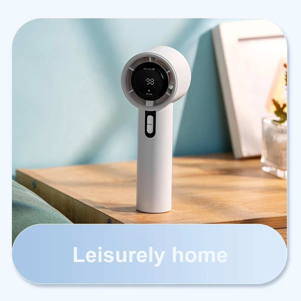 Portable Turbo Handheld Fan 100Wind Speeds Mini Led Fan 1800mAh USB Rechargeable Personal Fans Electric Fan For Outdoor Camp