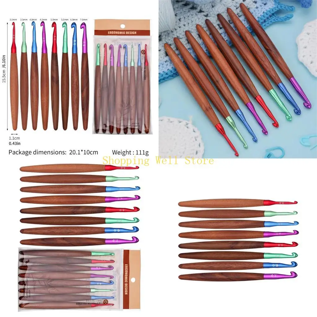 

KX4B Ergonomic Grip Crochet Needle Handle Crochet Hook for Beginner Knitting