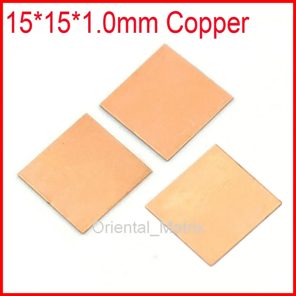 20pcs 15*15*1.0mm Copper Heat Sink ,Thermal Cooling Shim ,Copper Shim,Graphics Thermal Pad Cooler