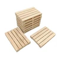 10/20pcs Unfinished Wooden Mini Pallet, Natural Wood Pallet Coaster for Hot and Cold Beverages Coffee, Tabletop Protection