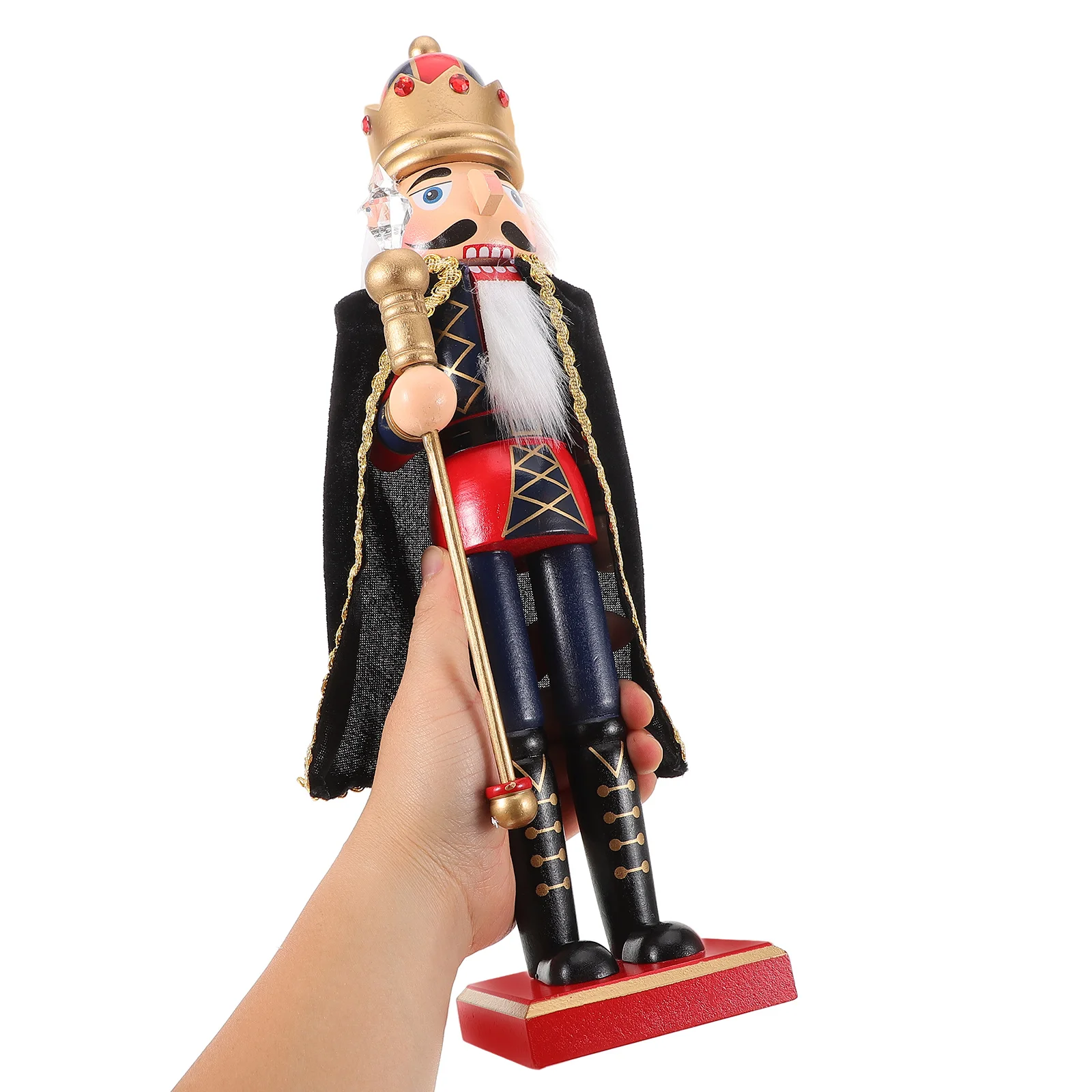 

Premium Wood Nutcracker 35cm Tall Holiday Decor Tabletop Fireplace Living Room Closet Adorn Nutcrackers Decorations