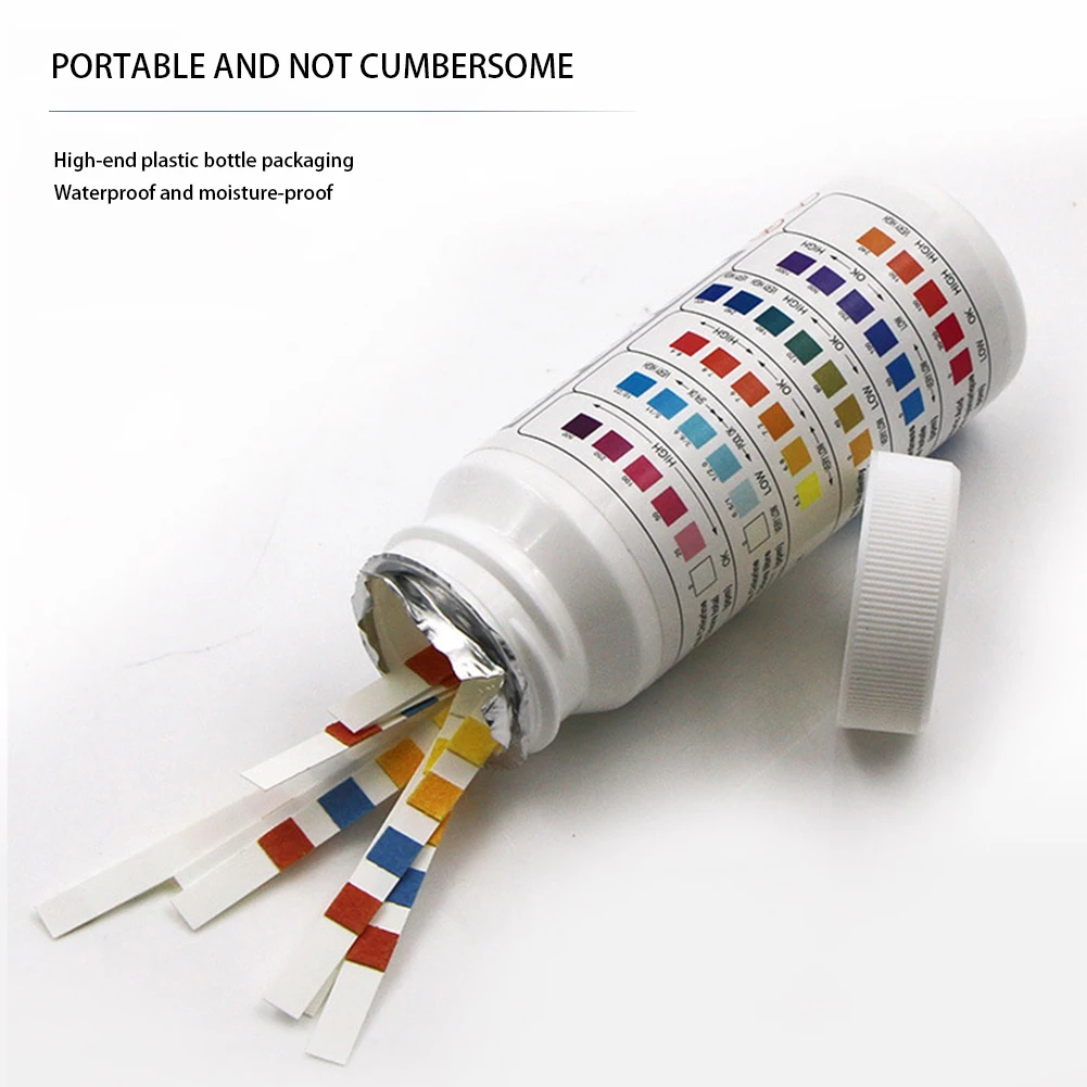 50/100PCS 3/6/7 In 1 Swimming Pool PH Test Paper Multipurpose Chlorine/PH/Bromine Test Strips Aquarium Pool Accessories