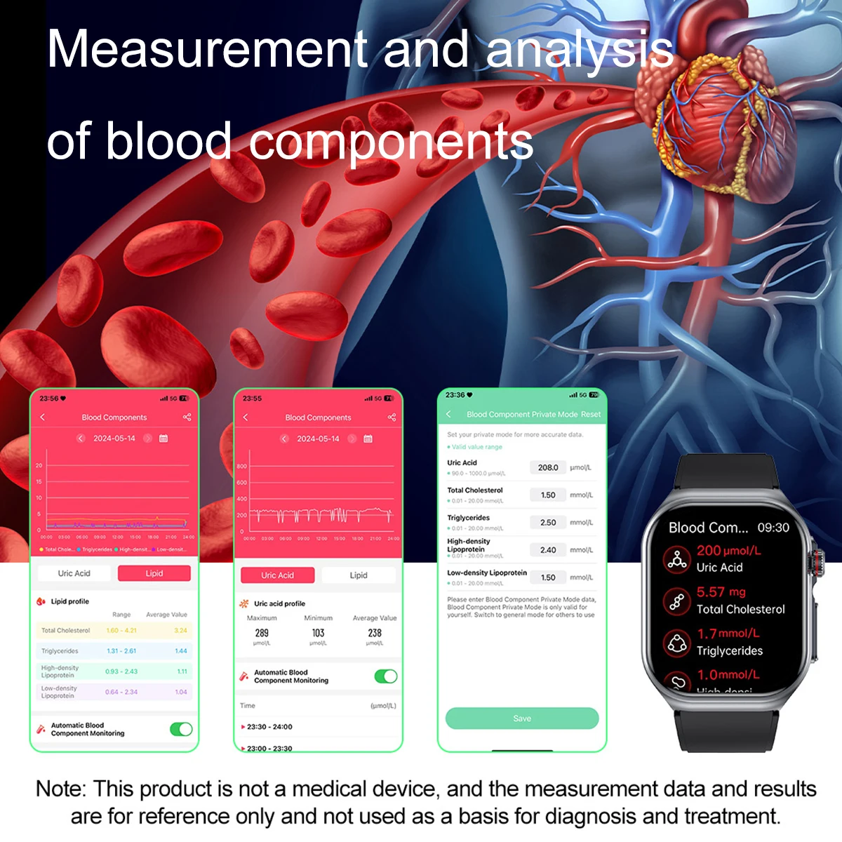 Marsyu AMOLED Smartwatch für Männer EKG-Blutkompositions-Monitor Gesundheitsüberwachung Bluetooth-Anrufe Frauen Sport Fitness – Detail 1