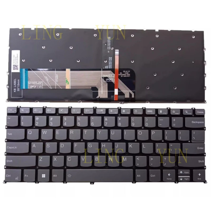 

Клавиатура с подсветкой серого цвета для ноутбуков Lenovo Yoga Slim 7 Pro-14ITL5, 14ACH5, AIR14 2020