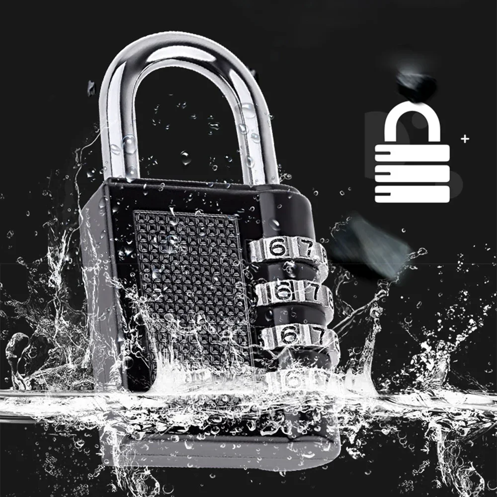 Combination Padlock 4 Digit Password Locks Suitcase Luggage Metal Waterproof Password Padlock for School Locker Gym Locker Gate