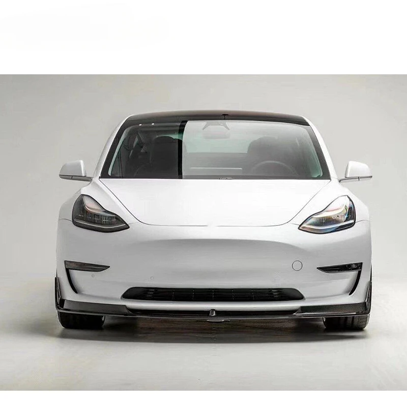 New products carbon material front lip for model 3 car parts TSL   front spoiler for   Model 3 body kit