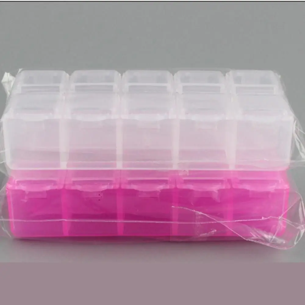 Plastic Bead Organizer Organizer Rectangle Pink Plastic Box Organizer Transparent Transparent Jewelry Box Girls