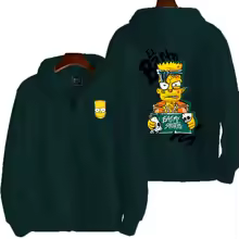 Bart Simpson Double Sided Zip Hoodie