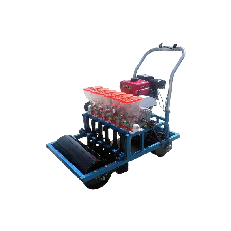 

Hand-push agricultural vegetable seeder electric 4 rows seed spreader carrot parsnip planting machine