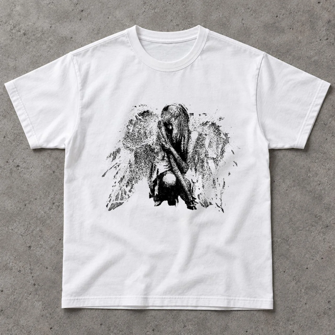 T-shirts featuring trendy prints, Harajuku-style from the 2000s, fashionable and casual, suitable for both men and women