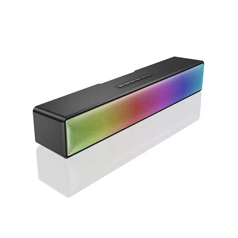 Cool Colorful Lights Subwoofer 2 Horn 10W Bluetooth Speaker With Wireless Call For Computer Phone Soundbar Portable