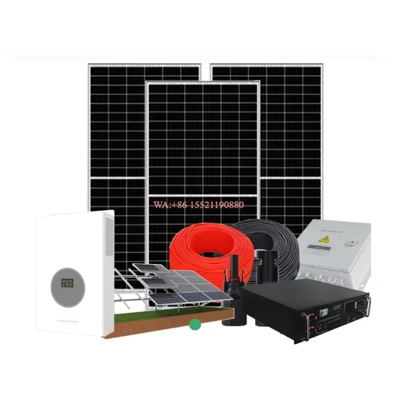 WMWMNU Off Grid Solar System 5kW 10kW 20kW 30kW Complete Solar Power Kit with Battery and Inverter for Home