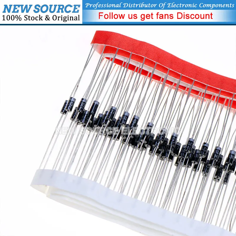 (100pcs) 1N4007 DO-41 IN 4007 1A 1000V Rectifier Diode 1N4001 1N4002 1N4003 1N4004 1N4005 1N4006