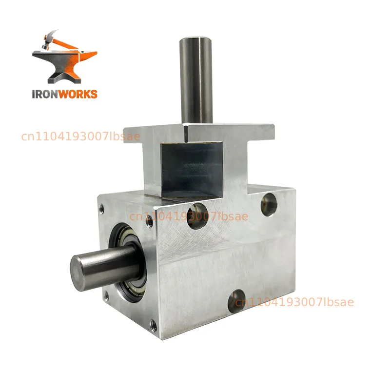 Angle gear 1:1 helical bevel gear shaft 12mm codirectional double output shaft 90 degree differential gearbox