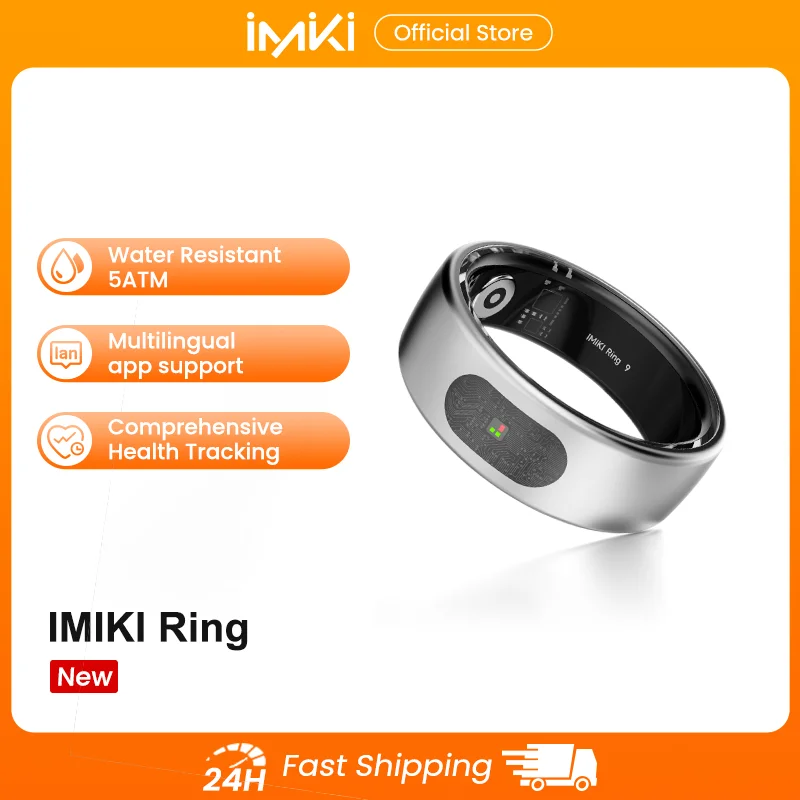 IMIKI Smart Ring 5ATM Waterproof Swimming Heart Rate Blood Oxygen Saturation Sleep Tracking Multi-exercise Patterns Man Woman