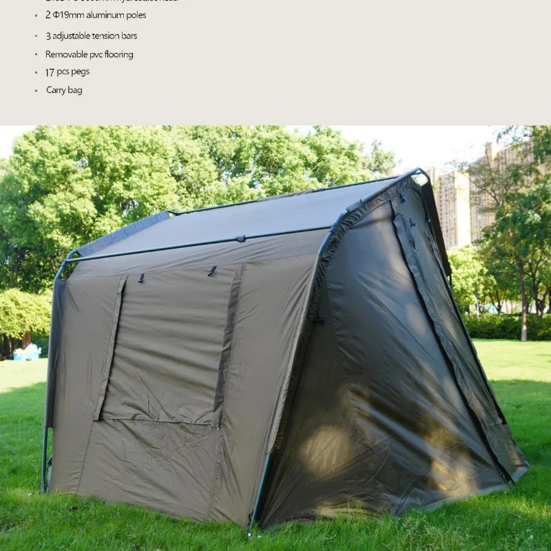 Angelzelt im europäischen Stil, robuster Karpfen, wasserdicht für mehrere Personen, Oxford-Stoff, großes Zelt