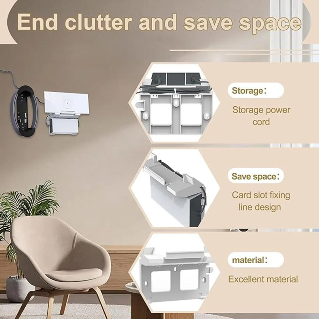 

For Starlink Gen 3 Router Mount Internet Kit Satellite Stability 2 IN 1 Wall Holder Router Bracket for Router and Power Supply