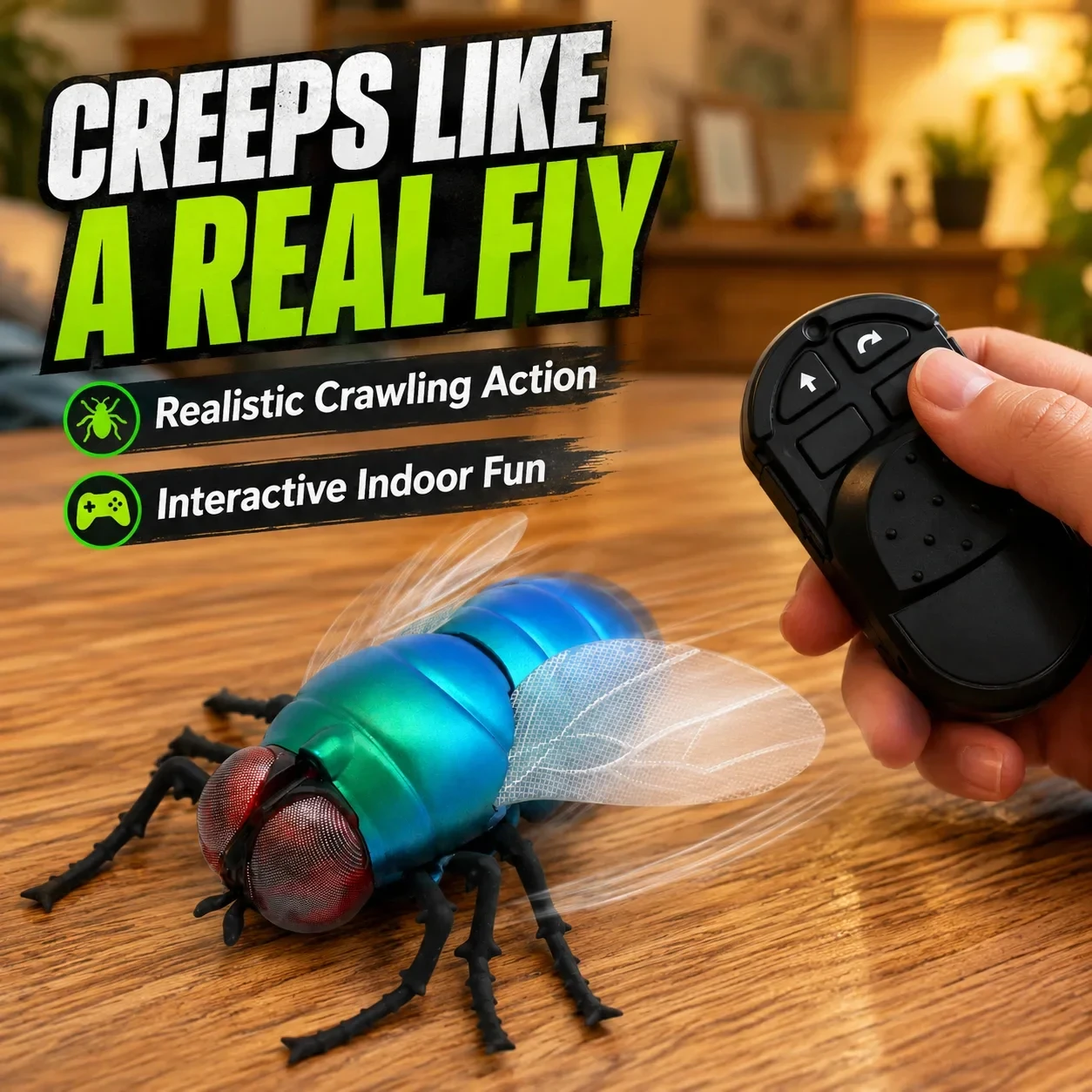 Infrared RC Fly Toy - Realistic Prank Bug Scary Trick Mosca Car Remote Control Fake Insect for Kids April Fools' Birthday Gift
