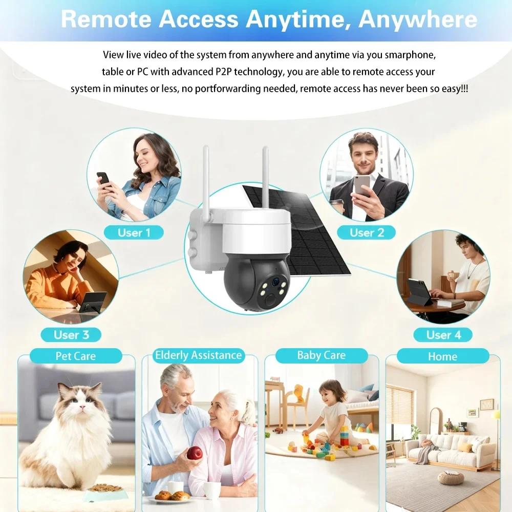 6K 12MP WiFi Camera Three Lens Outdoor Camera Wireless 4K 8MP Security Surveillance Color Night Vision PTZ 360° Panoramic Camera