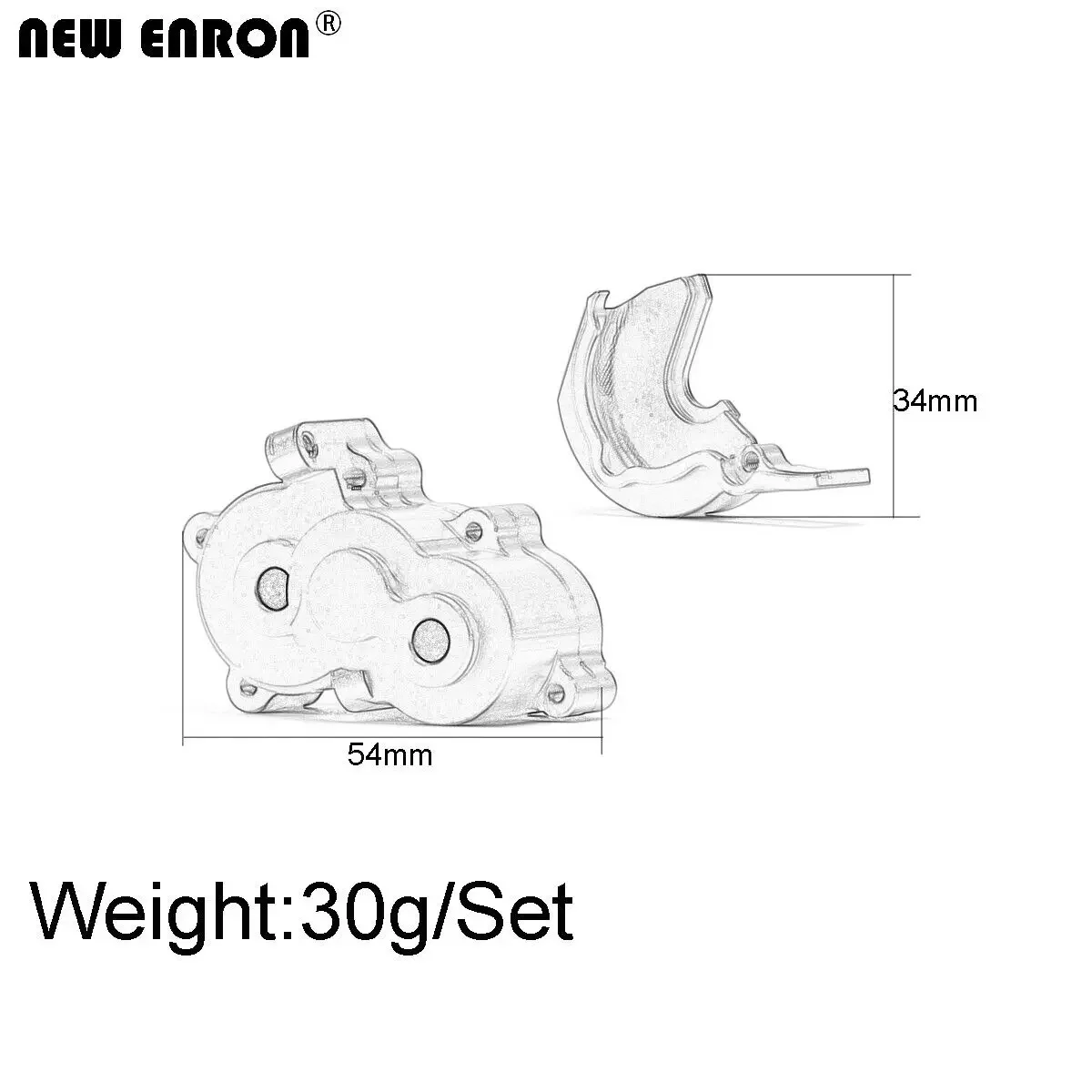 NEW ENRON CNC Alloy Gearbox halves 7791 7707R For Traxxas Mini 1/16 E-Revo VXL 71076 E-Revo 71054 Slash 4WD 70054 Summit 72054