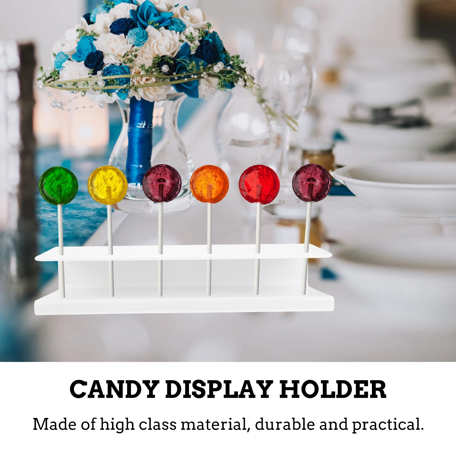 

Lollipop St shaped Rack White Plastic Display Holder for Dessert Bar Party Lollipop Display Rack Shop Wedding Cake St