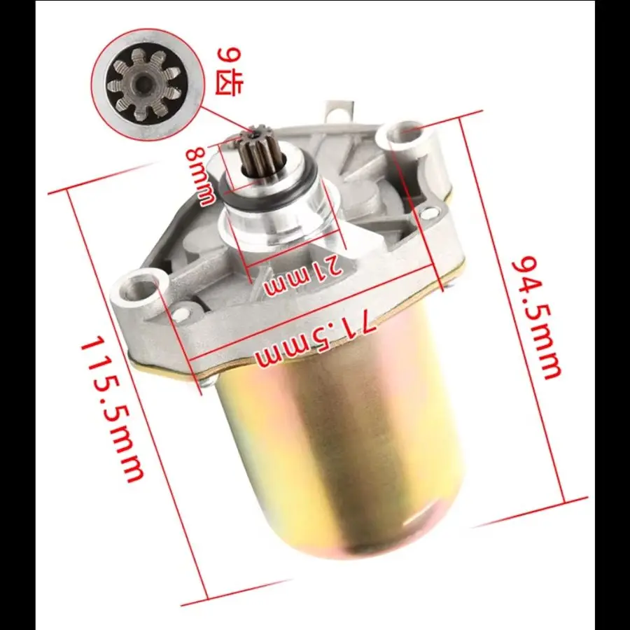 

Motorcycle Electric Motor Starter One-way Clutch Gear for Honda Sundiro Wuyang SCV100 LEAD100 GCC100 WH100T SDH100 Engine Motor