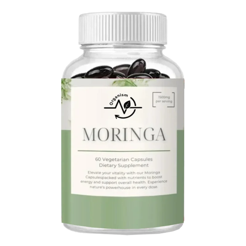 

Moringa Capsules -100% Pure Moringa Oil Tea Powder, 1500mg Per Serving - for Energy, Metabolism, and Immune Support 60 Capsules
