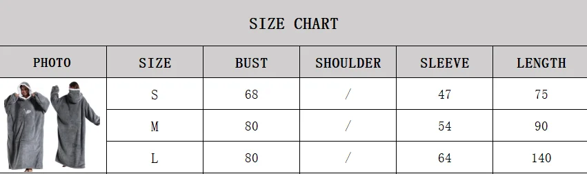 Extra Long Wearable Blankets Winter Flannel Hooded Blanket with Full Sleeves Men Women Cozy Soft Throw Adult TV Blanket