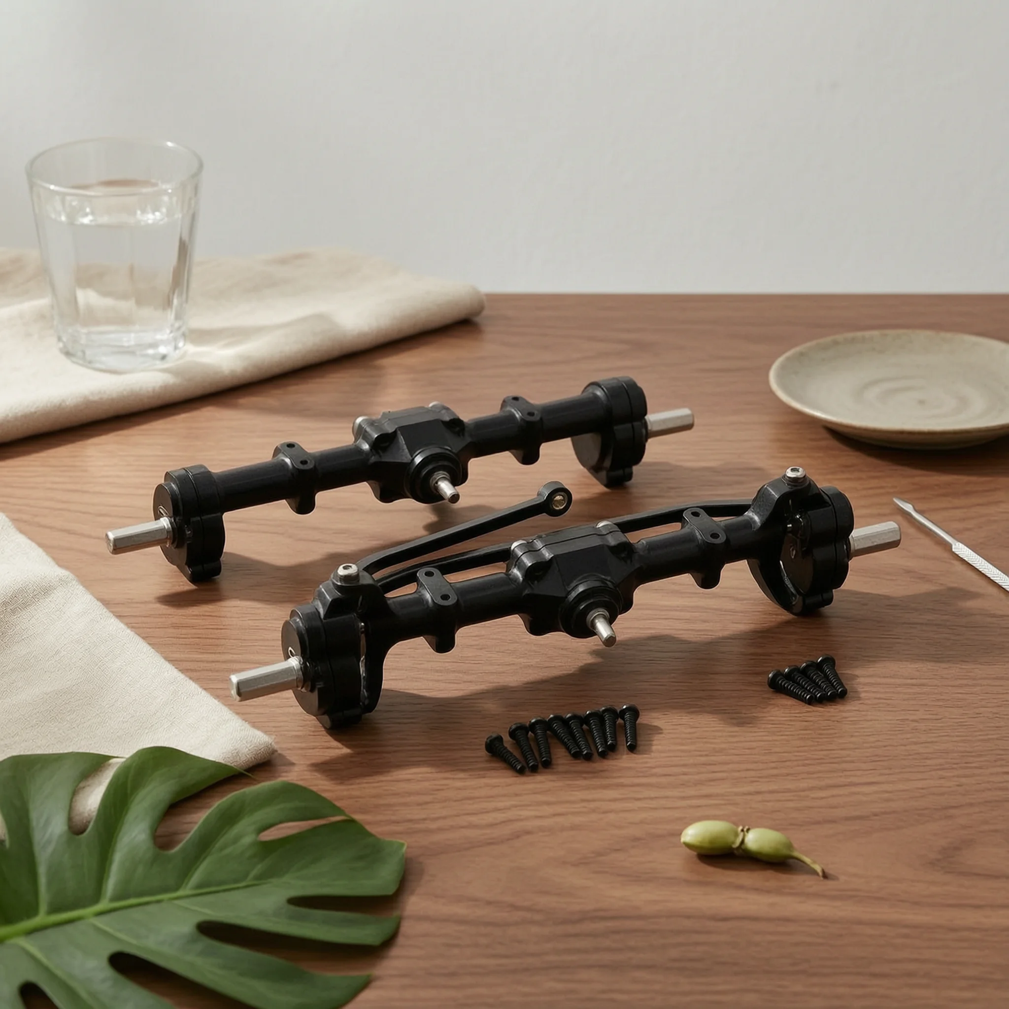 front-and-rear-axles-cnc-machined-complete-axle-assembly-rc-axle-with-gears-heavy-duty-long-lasting-for-hobbyists