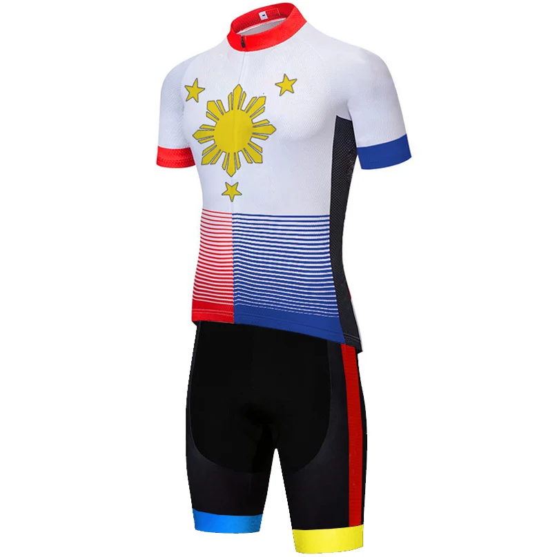 

2022 Philippines Cycling Jersey Set Bicycle Sportswear MTB Road Short Bib Ciclismo Summer Top Maillot Bottoms Motorcycle Suit