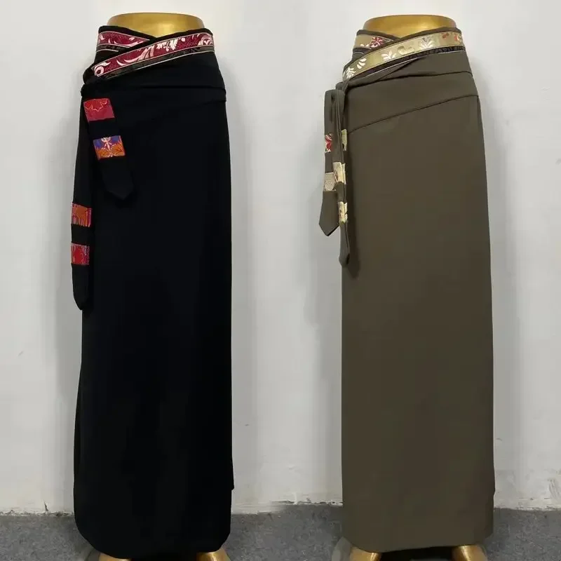 

2026 Four seasons Tibetan Guozhuang dance skirt dancer ethnic performance skirt