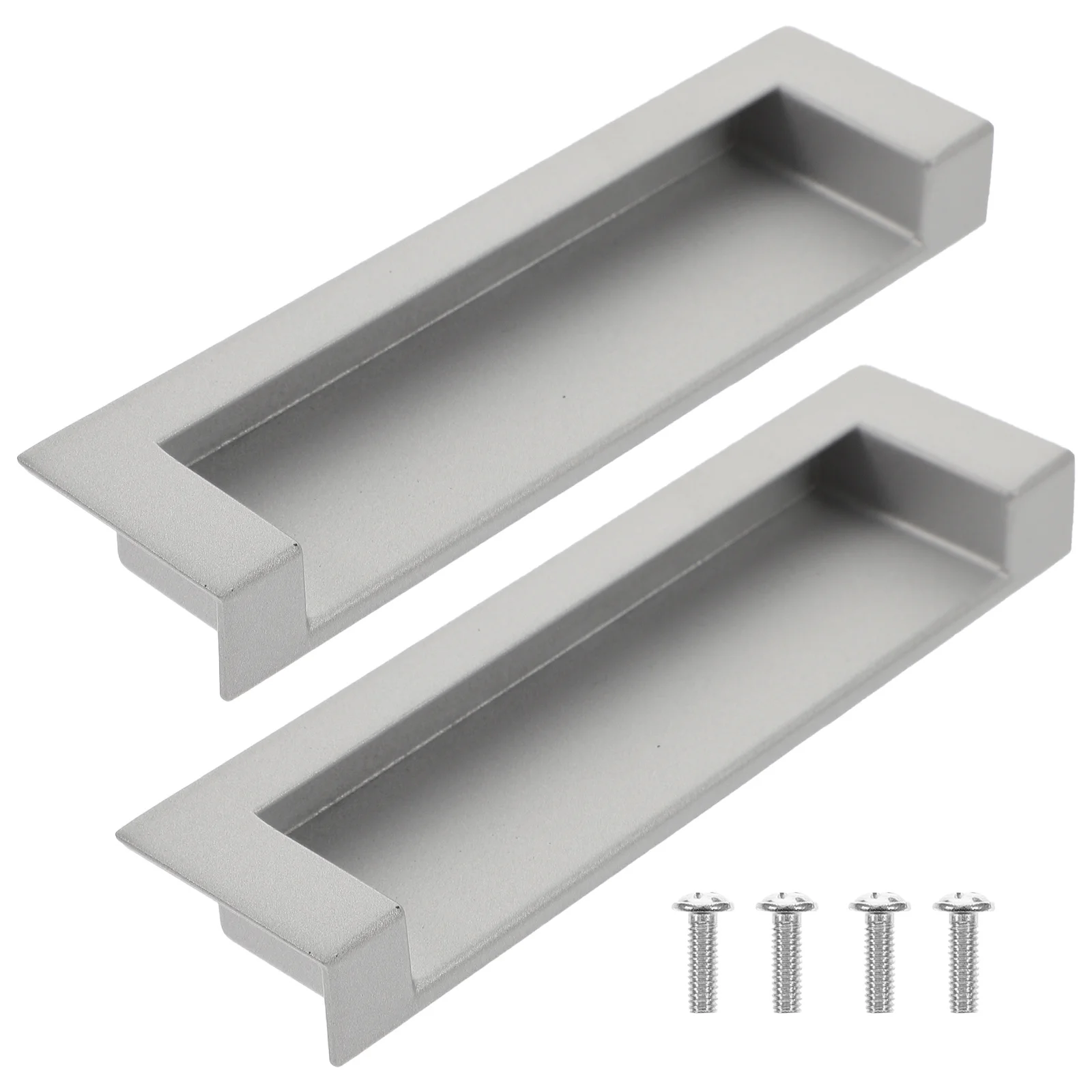 

2Pcs Recessed Door Handles Smooth Polished Zinc Alloy Durable Cabinet Pulls Drawer Pulls Furniture Handle Accessories