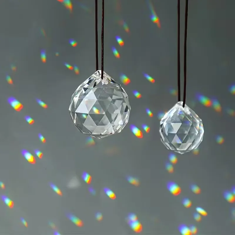 9pcs Crystal Pendant Set, Crystal Sun Catcher, Refracting Light And Shadows, Hanging Decoration, Room Decor, Holiday Decor