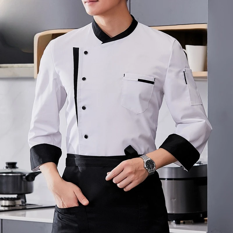 

Custom hotel chef uniforms long sleeve bakery kitchen workwear for men cake shop baker