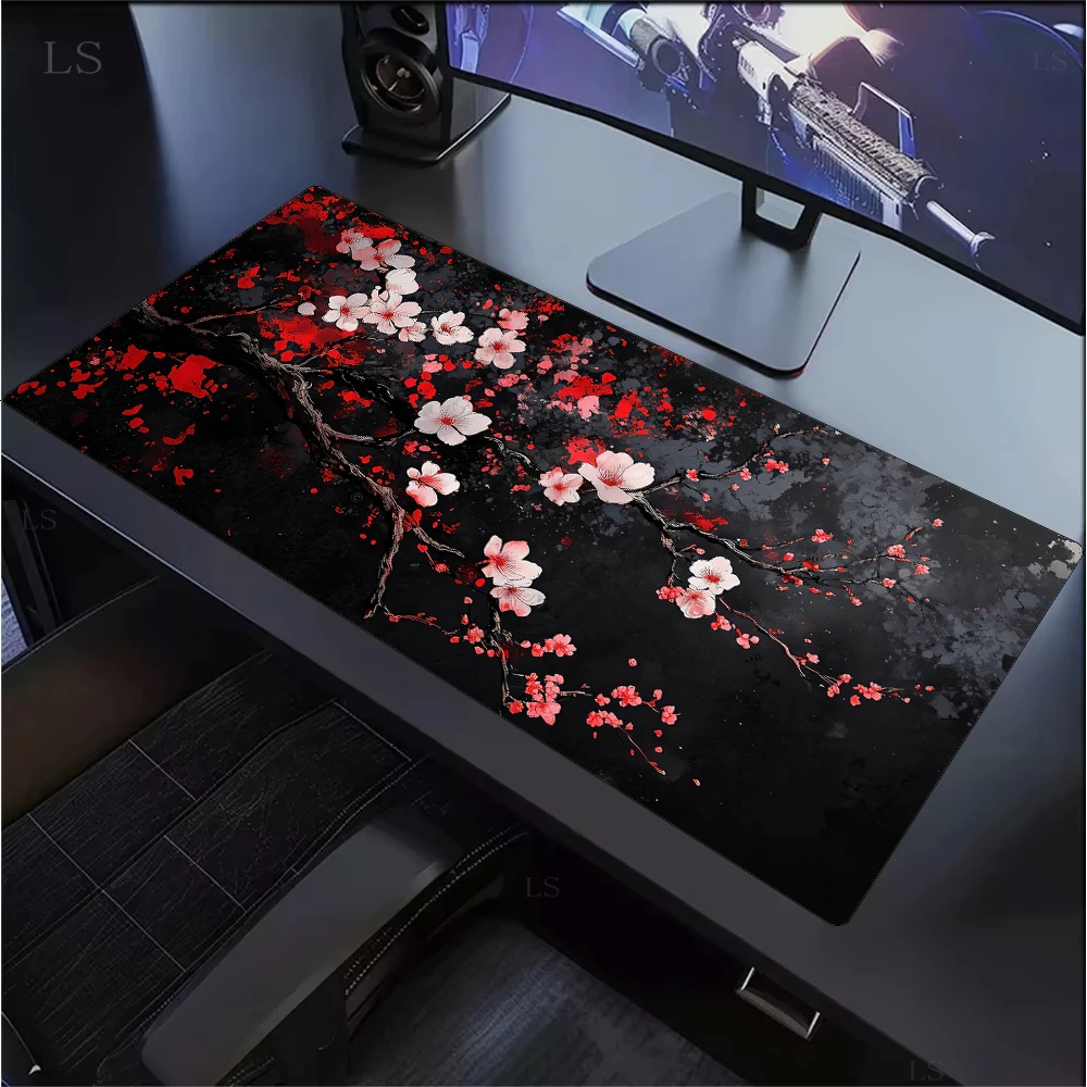 

New Sakura Deskmat Japan Cherry Blossom MousePad Office Gaming Mouse pad Keyboard Pad Non-Slip Office Carpet Laptop Mouse Mats