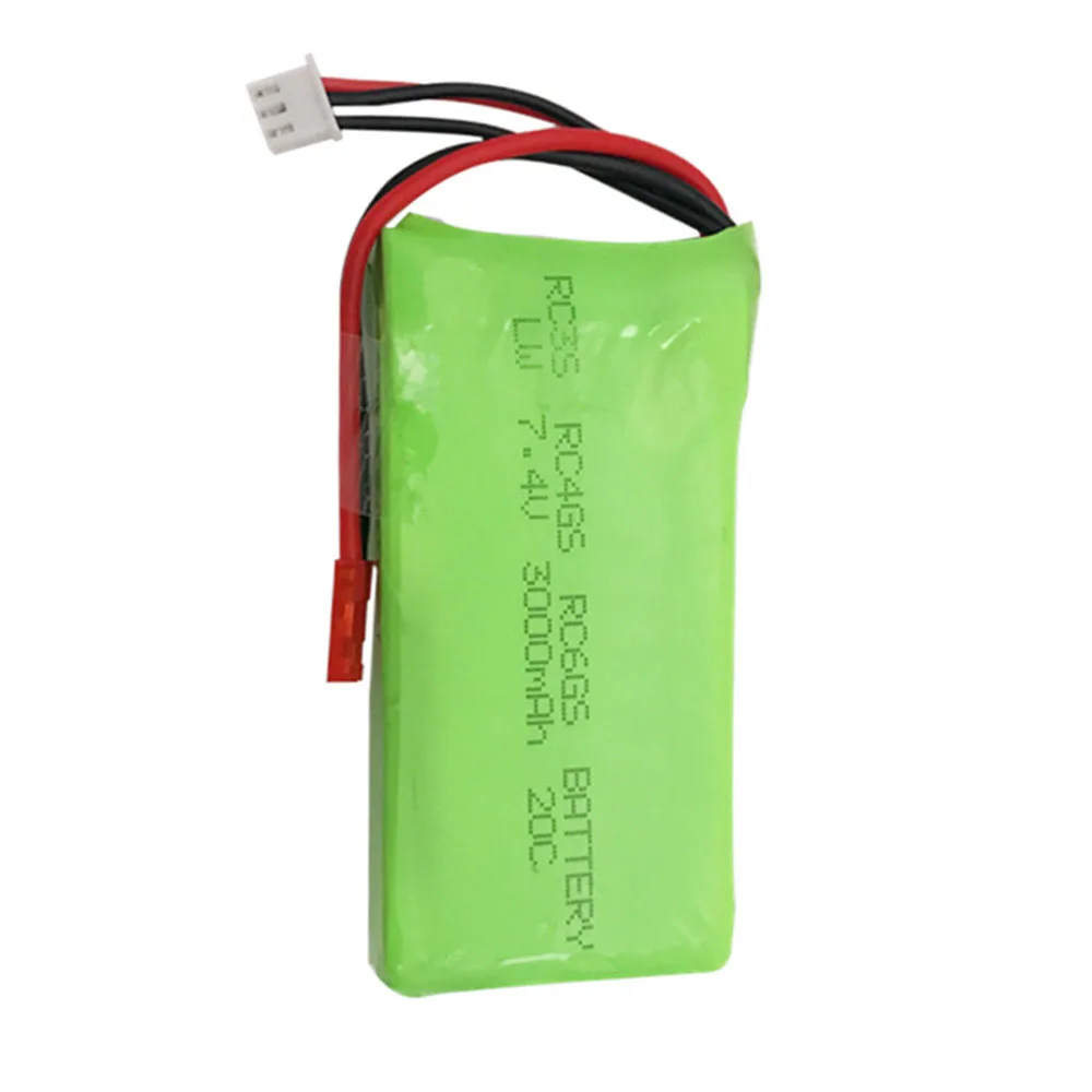 7.4V 3000mah 2S 20C Lipo Battery JST Plug For Radiolink RC3S RC4GS RC6GS Transmitter Li-Polymer 7.4 v 3000mAh lipo Battery 1pcs