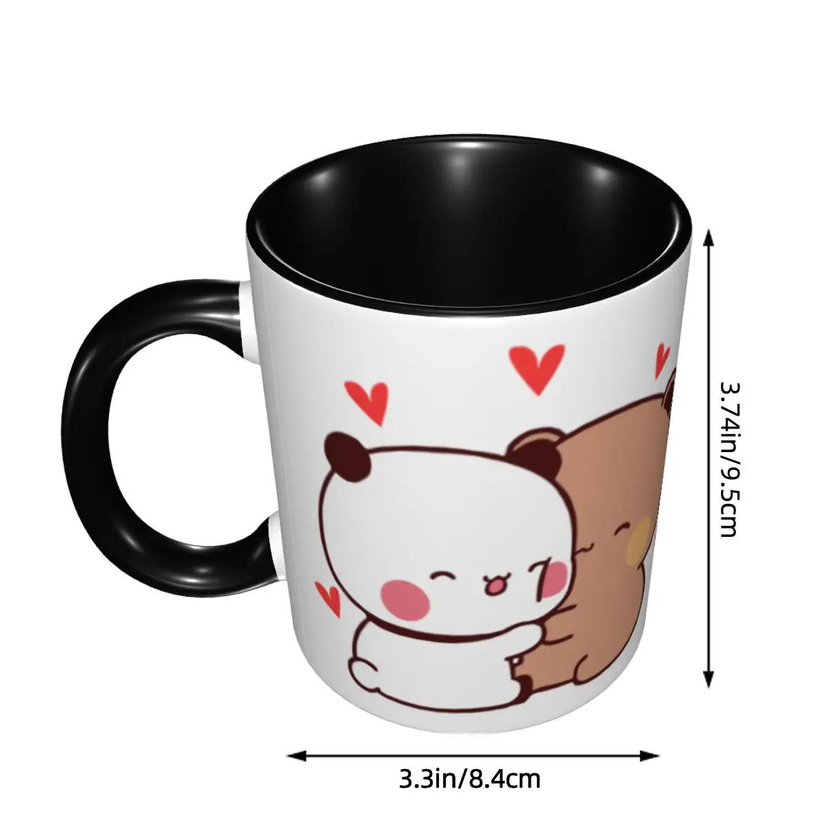 DIY Bubu Dudu Panda And Brownie Bear Couple Ceramic Mugs Personalized Coffee Cup Creative Present